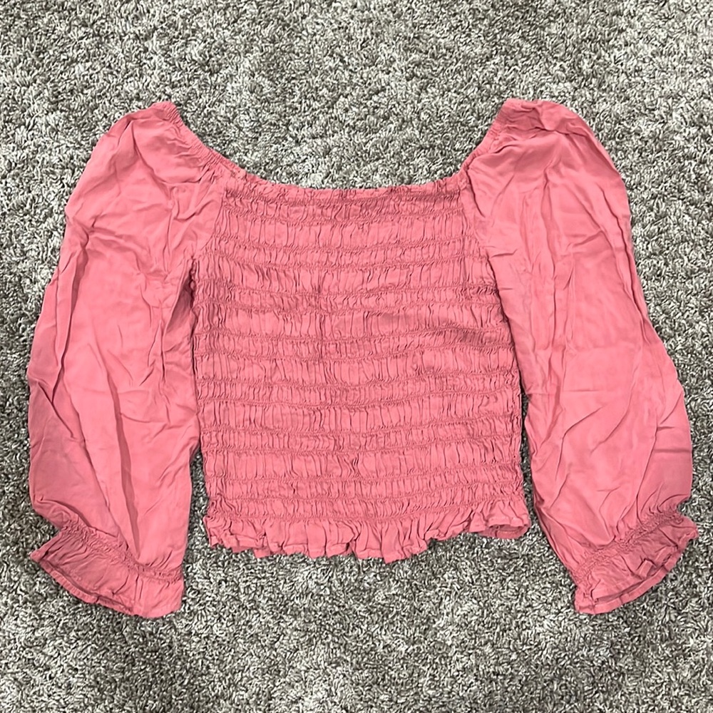 Pink Cropped Long Sleeve